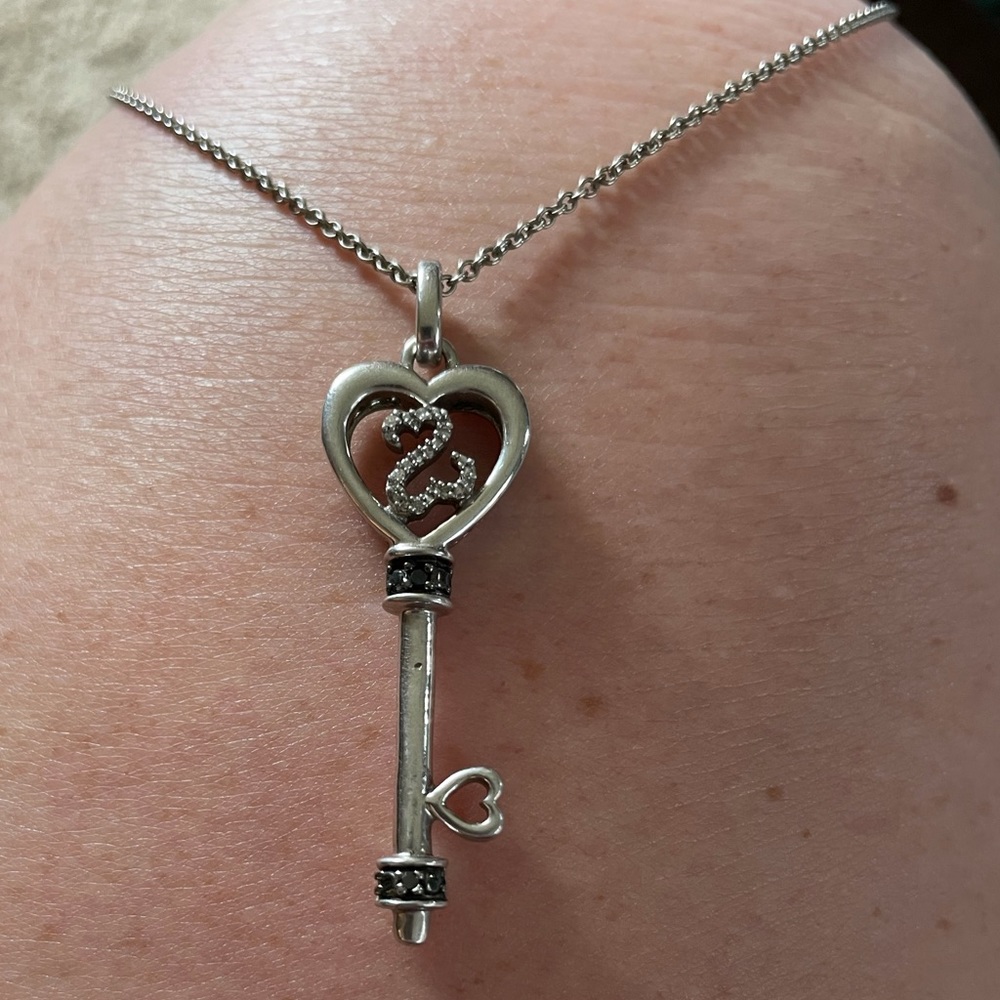 Open Heart Key Necklace